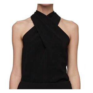NEW A.L.C. quinn halter top in black